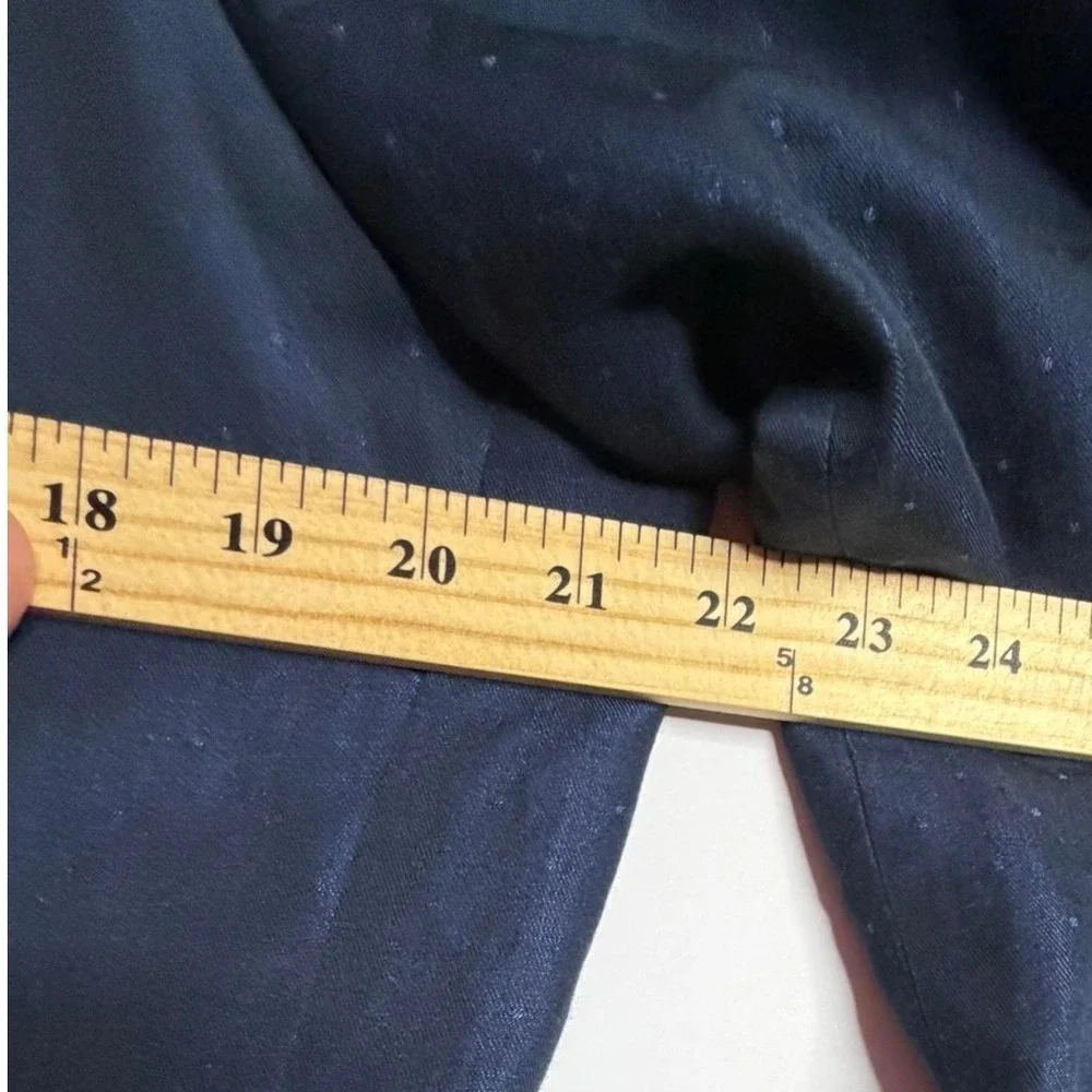 Jack Spade Blazer Mens 42R Navy Blue Linen Cotton Micro Dot Preppy Sport Coat